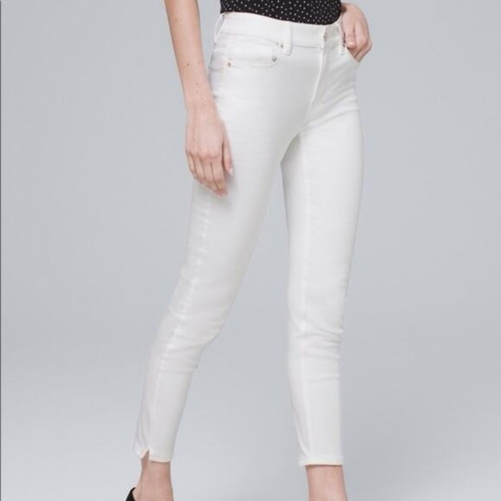 WHBM The Skinny Crop : White : Sz 4